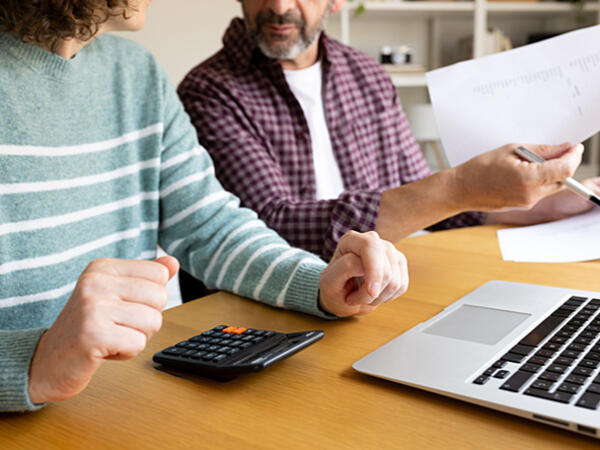couple managing finances